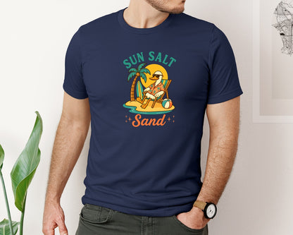 brand:Bella Canvas|color:Navy|Sun Salt Sand T Shirt Design 4 Graphic T-Shirt
