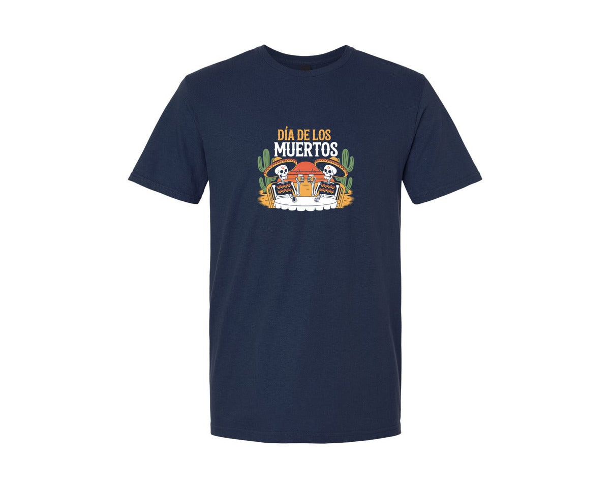 brand:Generic|color:Navy|Dia De Los Muertos Illustration Graphic T-Shirt