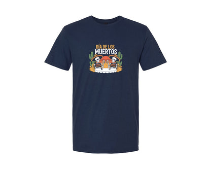 brand:Generic|color:Navy|Dia De Los Muertos Illustration Graphic T-Shirt