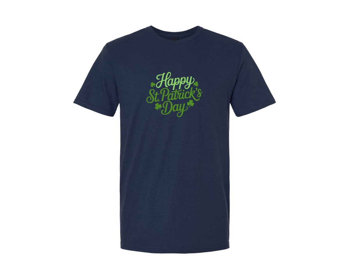 brand:Generic|color:Navy|Happy St Patricks Day Irish Holiday Graphic T-Shirt