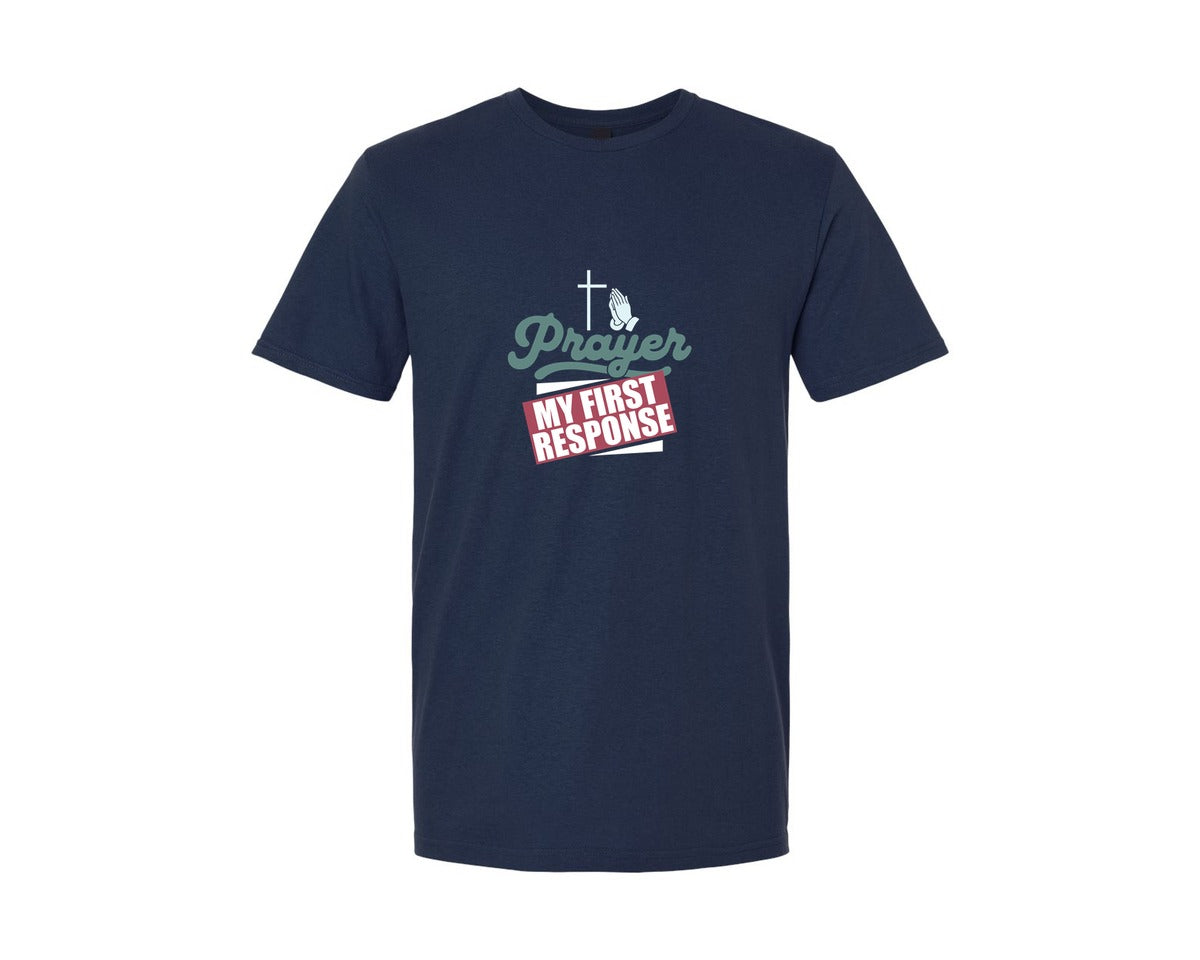 brand:Generic|color:Navy|Prayer My First Response Graphic T-Shirt