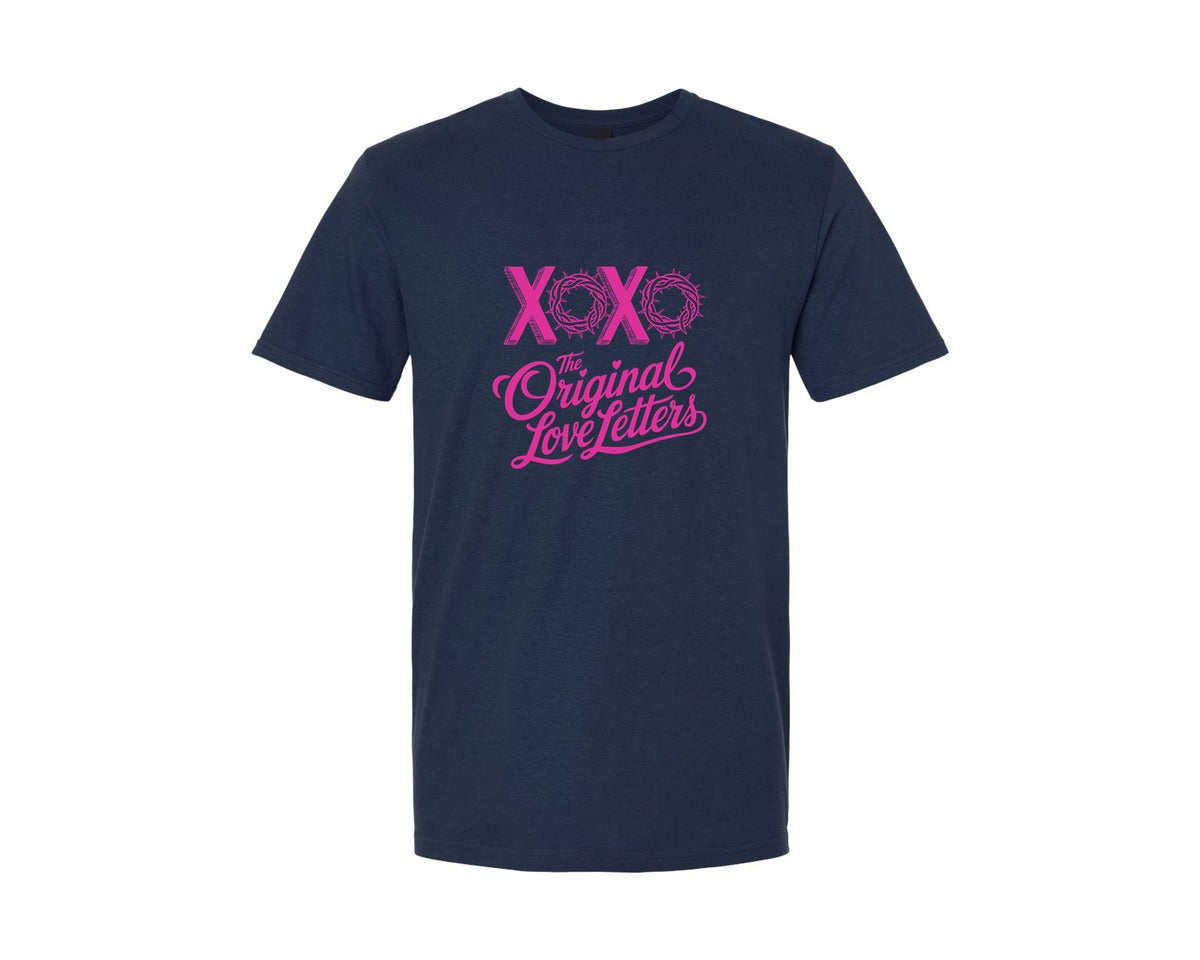 brand:Generic|color:Navy|Christian Love Religious Valentine Graphic T-Shirt
