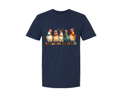 brand:Generic|color:Navy|Christmas Chicken Farm Animals 39 Graphic T-Shirt