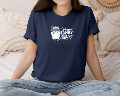 brand:Bella Canvas|color:Navy|Johnson Family Cruise 2023 T Shirt Graphic T-Shirt