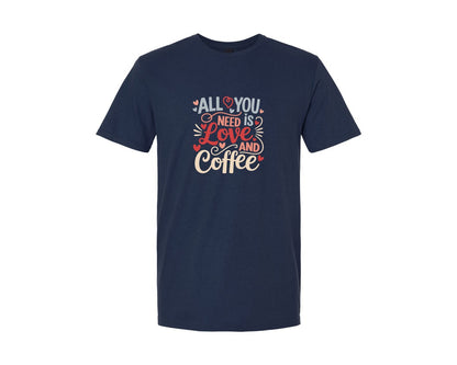 brand:Generic|color:Navy|All You Need Is Love And Coffee 8 Graphic T-Shirt