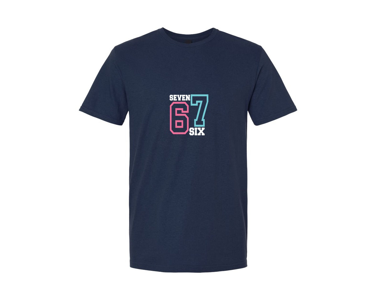 brand:Generic|color:Navy|Six Seven 6 7 Six Seven Funny Graphic T-Shirt
