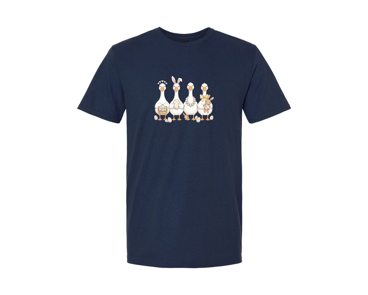 brand:Generic|color:Navy|Cute Easter Goose Graphic T-Shirt