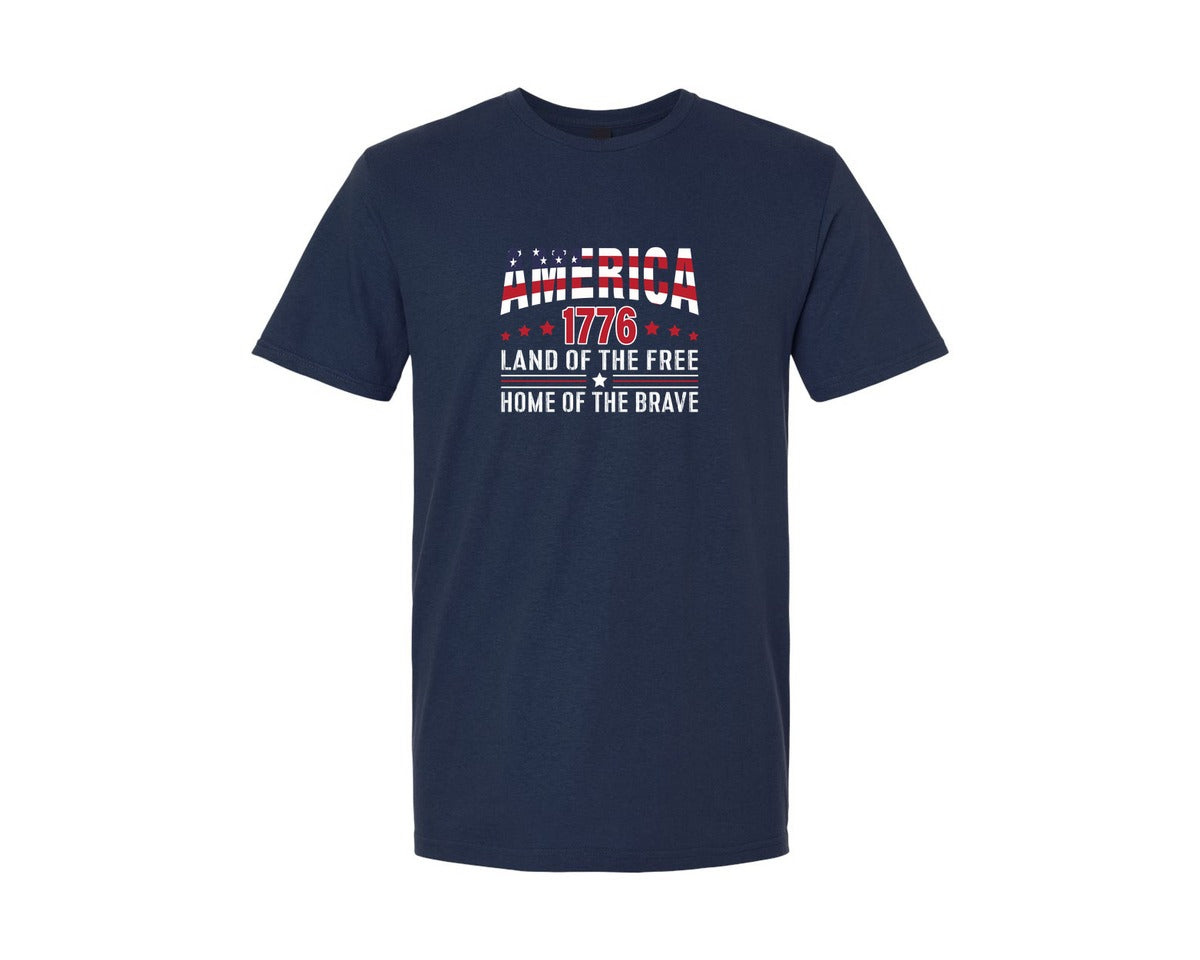 brand:Generic|color:Navy|4Th July 12 America 1776 Graphic T-Shirt