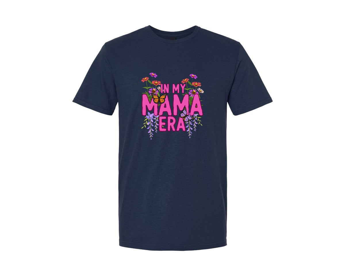 brand:Generic|color:Navy|Girl Mama Retro Mom Mom Life Graphic T-Shirt