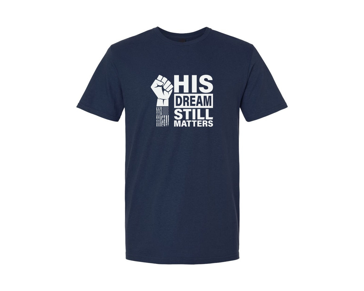 brand:Generic|color:Navy|His Dream Still Matters Mlk Martin Graphic T-Shirt