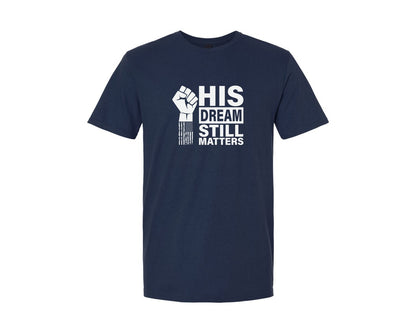 brand:Generic|color:Navy|His Dream Still Matters Mlk Martin Graphic T-Shirt
