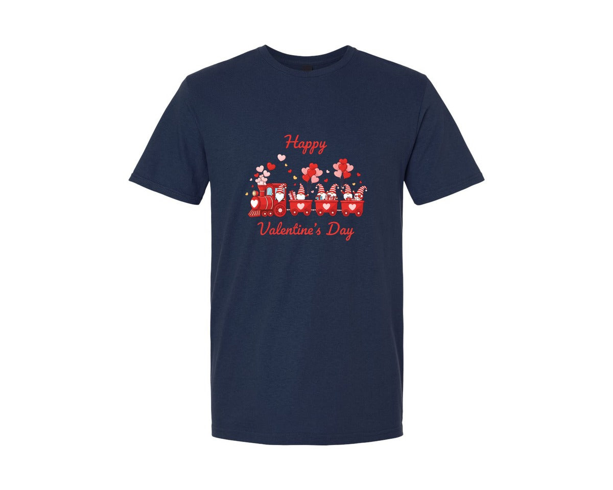 brand:Generic|color:Navy|Happy Valentines Day Valentines 4 Graphic T-Shirt