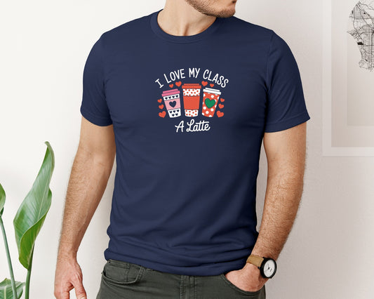 Teacher Valentine Coffee Cup Graphic T-Shirt