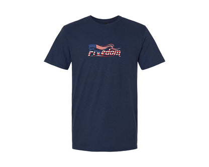 brand:Generic|color:Navy|Freedom American Flag T Shirt Design Graphic T-Shirt