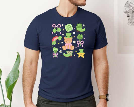 Lucky St Patrick Kawaii Bear Graphic T-Shirt