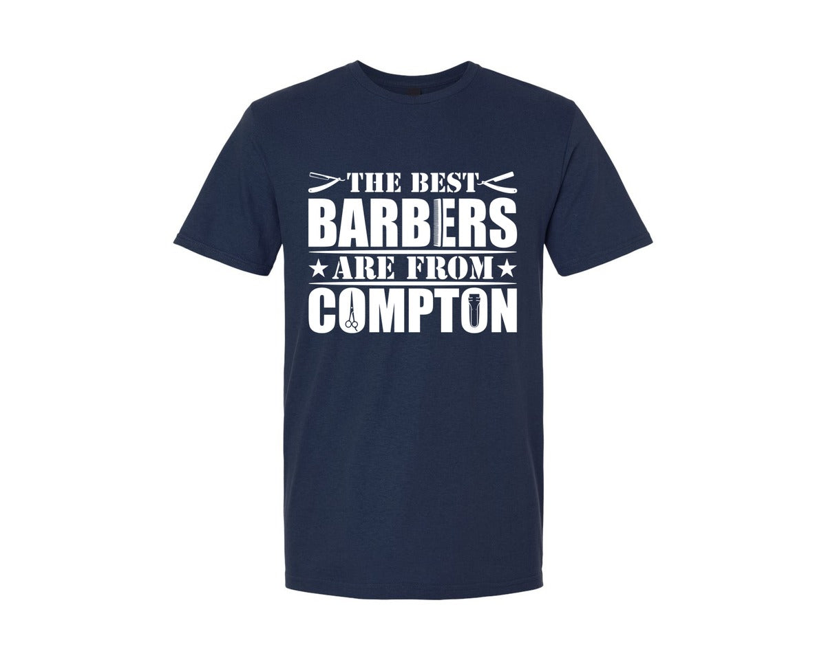 brand:Generic|color:Navy|The Best Barber Are From Compton Tshirt Graphic T-Shirt