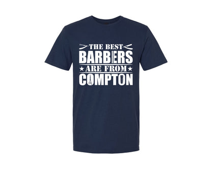 brand:Generic|color:Navy|The Best Barber Are From Compton Tshirt Graphic T-Shirt