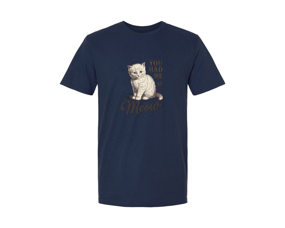 brand:Generic|color:Navy|Vintage Valentines Day Cat Design 3 Graphic T-Shirt