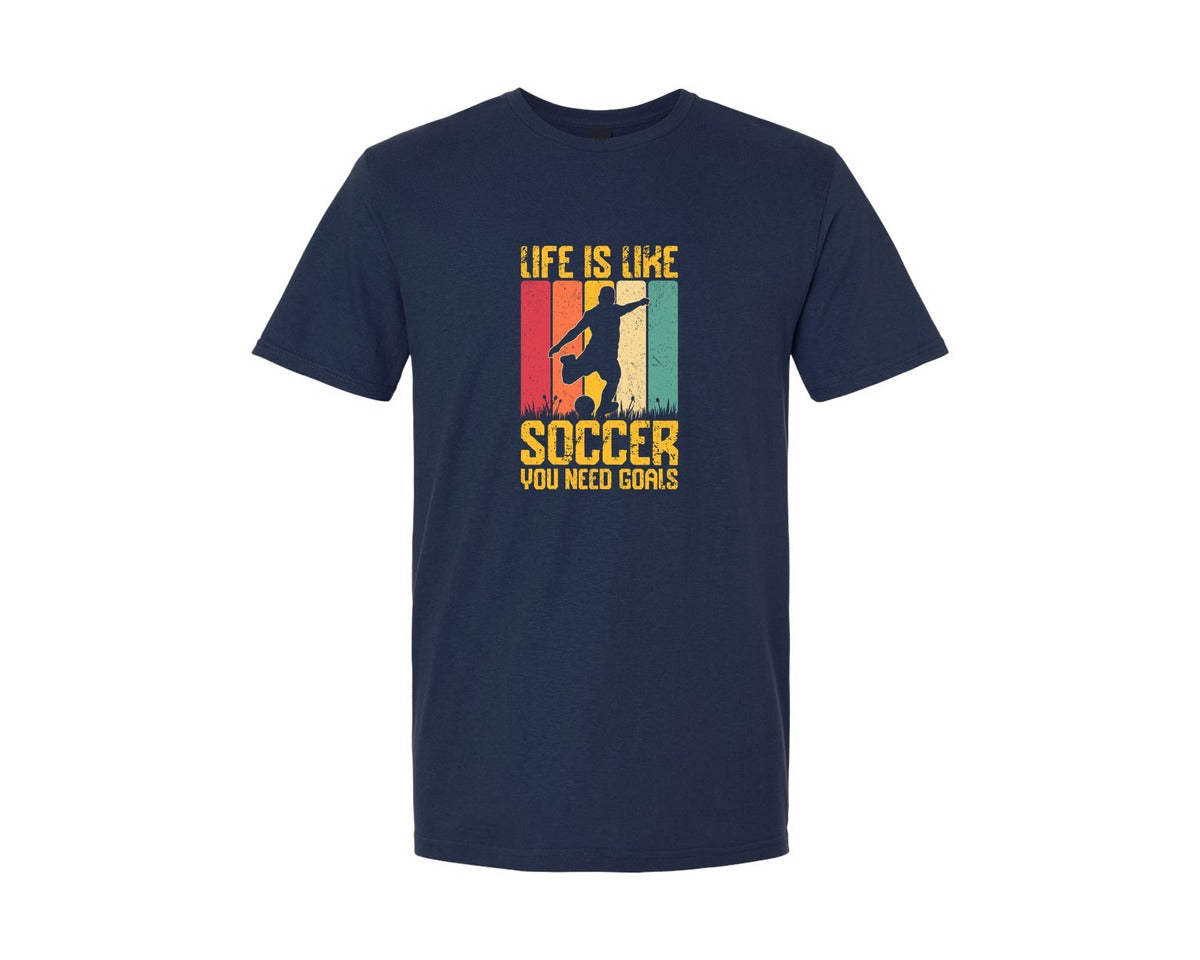 brand:Generic|color:Navy|Life Is Like Soccer You Need T Shirt Graphic T-Shirt