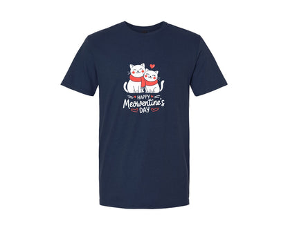 brand:Generic|color:Navy|Happy Meowentines Day T Shirt Design 2 Graphic T-Shirt
