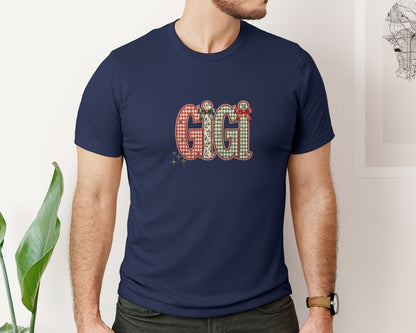 brand:Bella Canvas|color:Navy|Christmas Mama Graphic T-Shirt