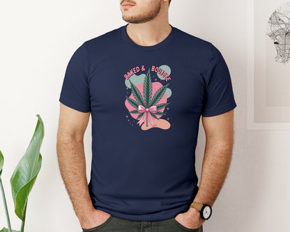 brand:Bella Canvas|color:Navy|Baked Boujee Funny 3 Graphic T-Shirt