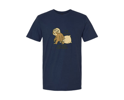 brand:Generic|color:Navy|Funny Sloth The Quest For Naps Cont Graphic T-Shirt