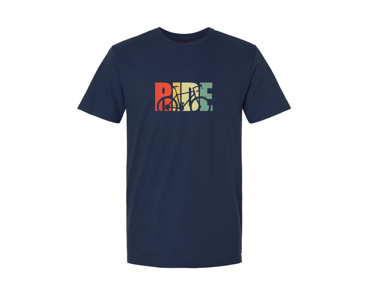 brand:Generic|color:Navy|Ride Bicycle Retro Cycling T Shirt 2 Graphic T-Shirt