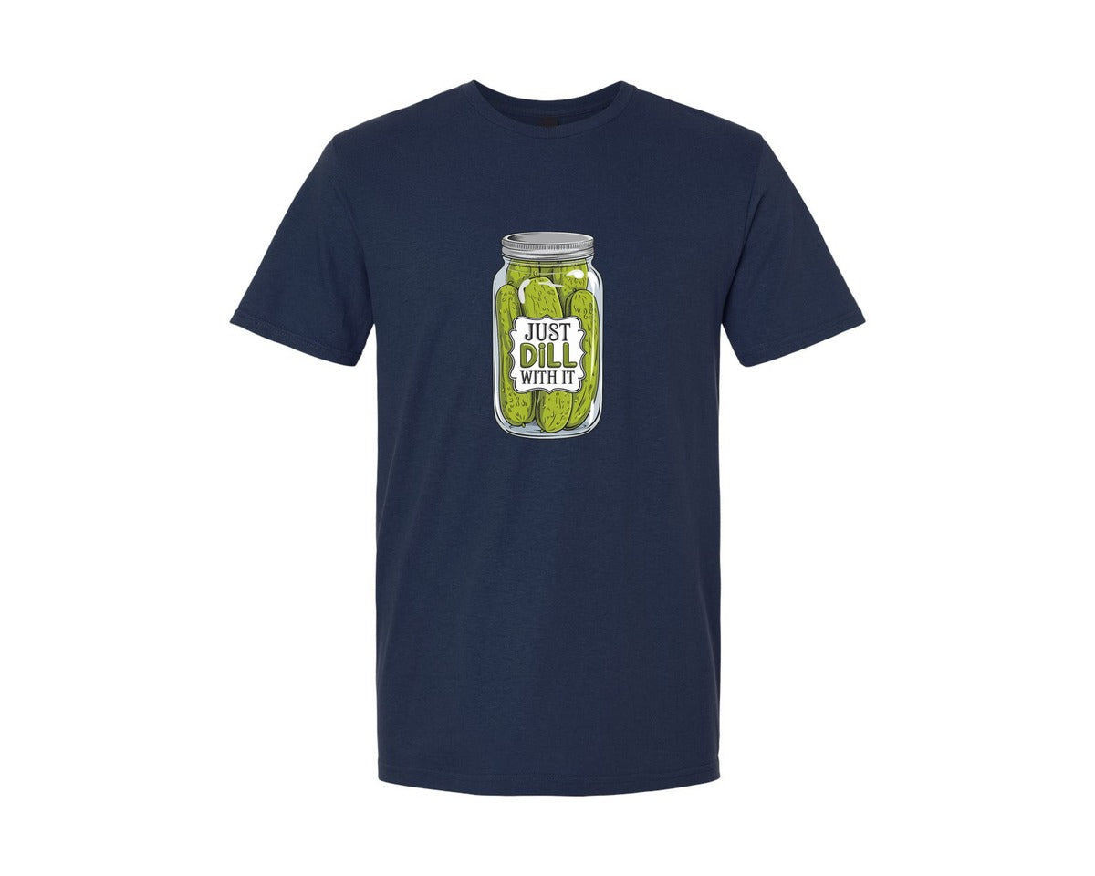 brand:Generic|color:Navy|A Jar Of Pickles Design Graphic T-Shirt
