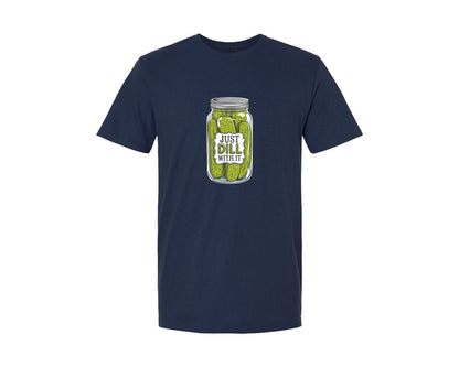 brand:Generic|color:Navy|A Jar Of Pickles Design Graphic T-Shirt