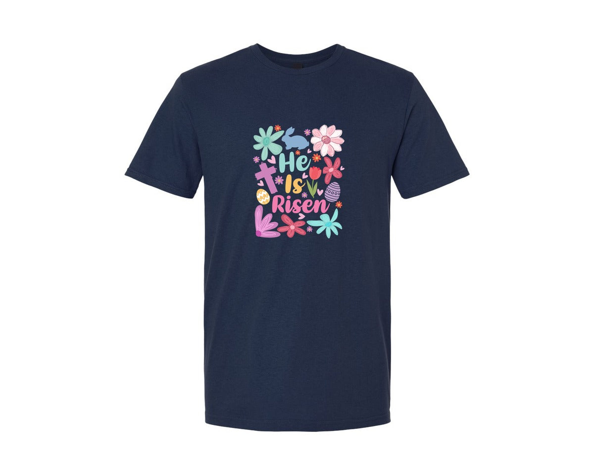 brand:Generic|color:Navy|Boho Christian Easter Graphic T-Shirt