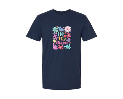 brand:Generic|color:Navy|Boho Christian Easter Graphic T-Shirt