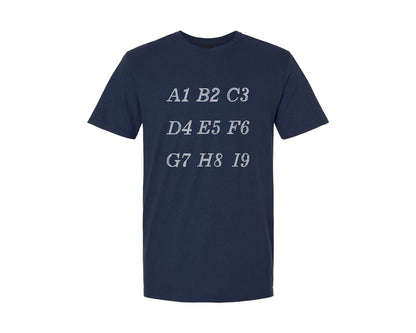 brand:Generic|color:Navy|Alphabet Letter Rhinestone Design Graphic T-Shirt