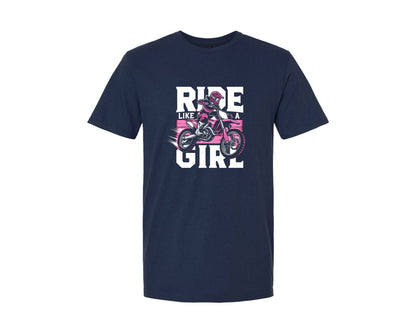 brand:Generic|color:Navy|Girl Dirtbike Sports Graphic T-Shirt