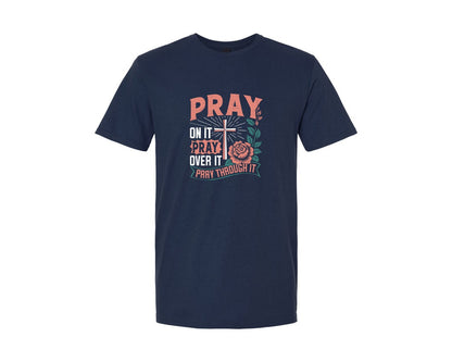 brand:Generic|color:Navy|Pray On It Pray Over It T Shirt Graphic T-Shirt