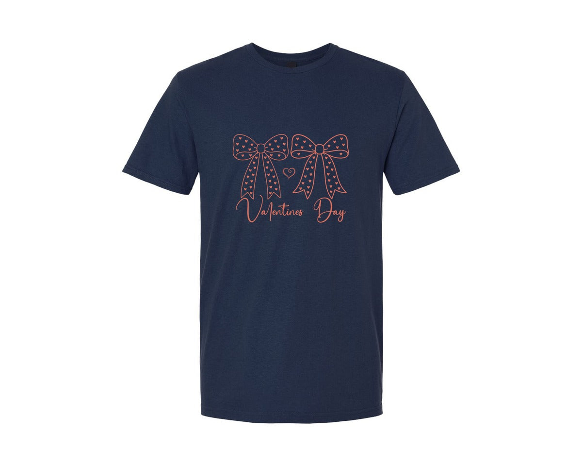 brand:Generic|color:Navy|Coquette Valentines Day 3 Graphic T-Shirt