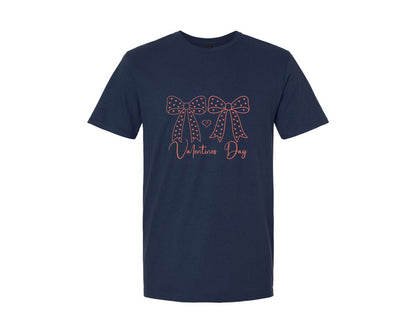 brand:Generic|color:Navy|Coquette Valentines Day 3 Graphic T-Shirt