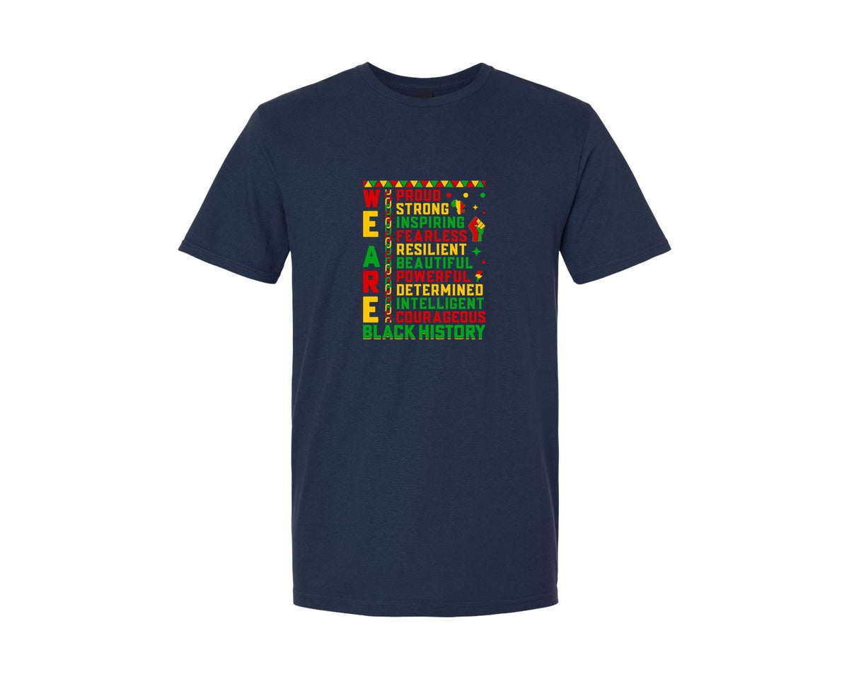 brand:Generic|color:Navy|We Are Black History Youth T Shirt Graphic T-Shirt