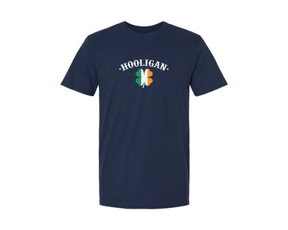 brand:Generic|color:Navy|Hooligan St Patricks Day Irish Shamrock Graphic T-Shirt