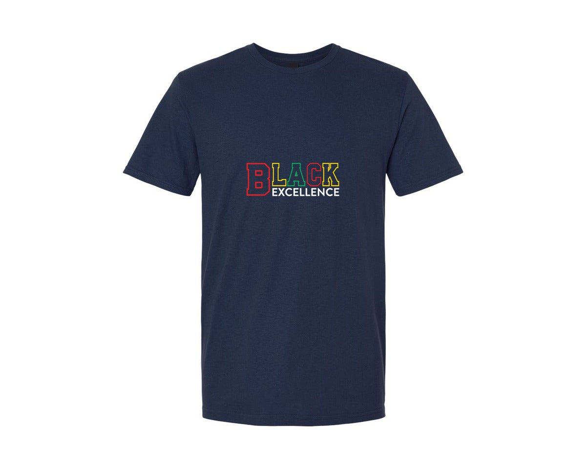 brand:Generic|color:Navy|Black Excellence African American 2 Graphic T-Shirt