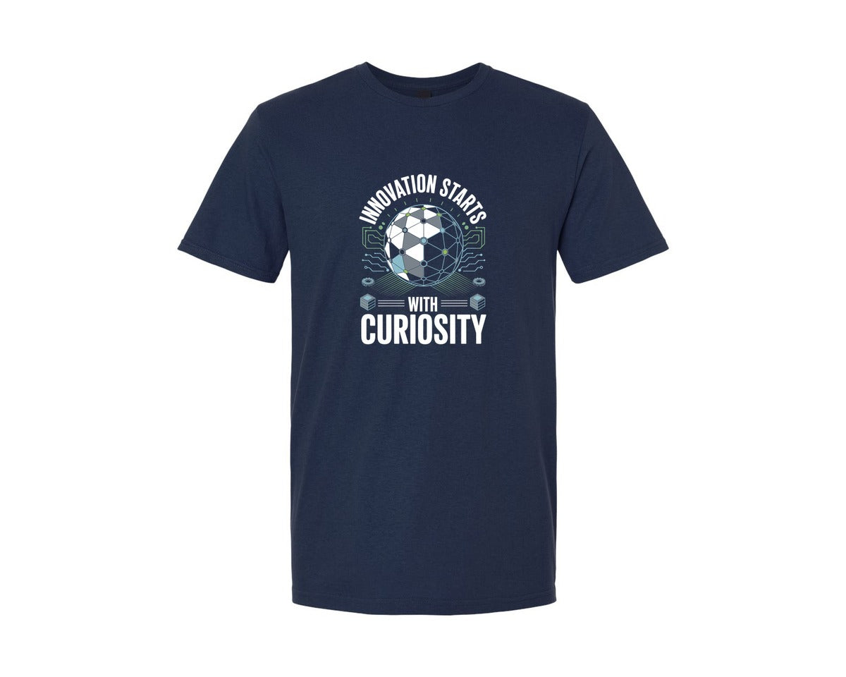 brand:Generic|color:Navy|Innovation Starts With Curiosity 2 Graphic T-Shirt