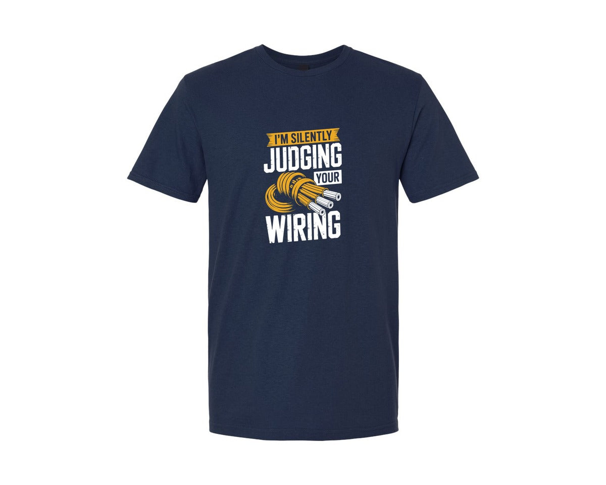 brand:Generic|color:Navy|Funny Electrician Quote Vector Design Graphic T-Shirt