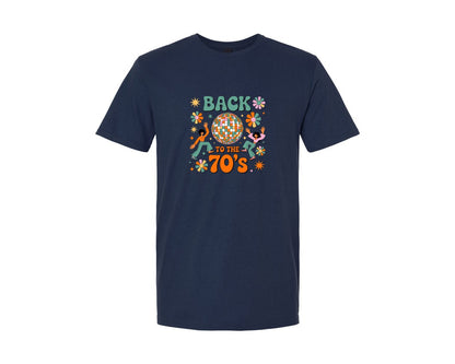 brand:Generic|color:Navy|Funky Disco Ball Back To The 70S Graphic T-Shirt