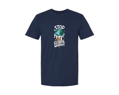 brand:Generic|color:Navy|Stop Global Warming Funny Cute Teacher Graphic T-Shirt