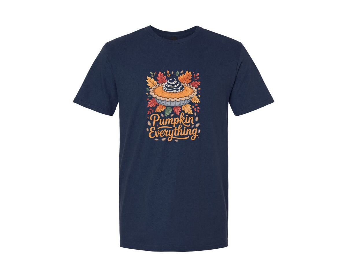 brand:Generic|color:Navy|Pumpkin Everything Autumn Turkey T Shirt Graphic T-Shirt
