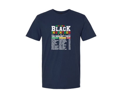 brand:Generic|color:Navy|Black History Month I Am Black Graphic T-Shirt