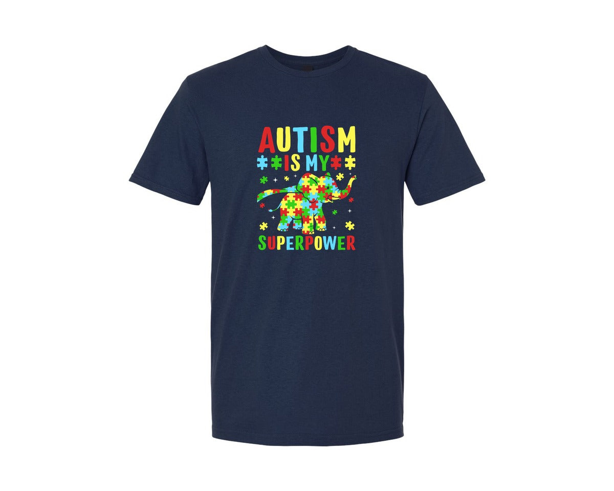 brand:Generic|color:Navy|Autism Is My Superpower T Shirt 2 Graphic T-Shirt