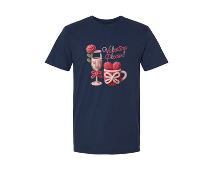 brand:Generic|color:Navy|Crochet Valentine Please Coffee Cup Graphic T-Shirt