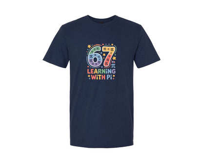 brand:Generic|color:Navy|67 Learning With Pi Colorful Pi Graphic T-Shirt