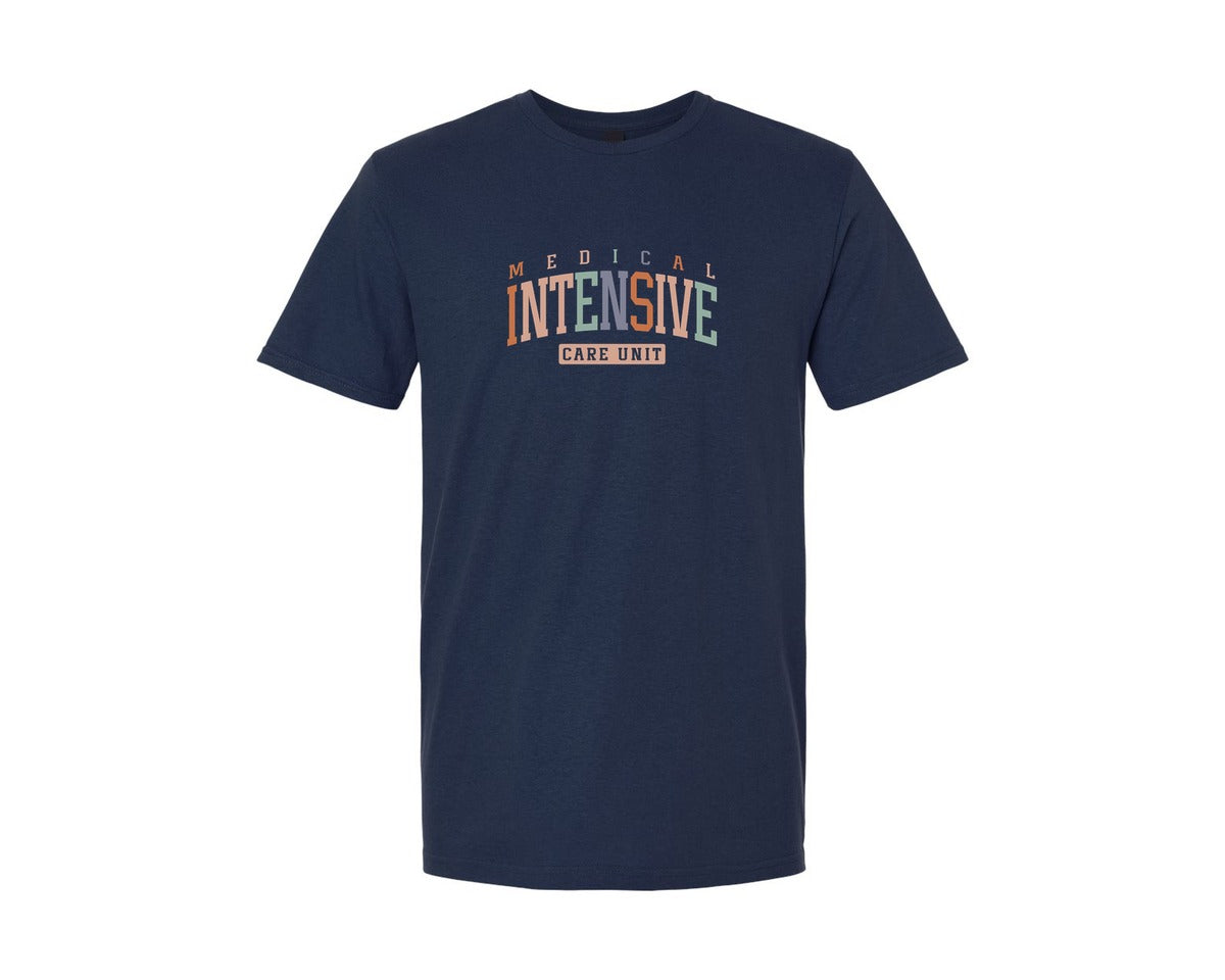 brand:Generic|color:Navy|Medical Intensive Care Unit Micu Nurse Graphic T-Shirt